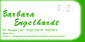 barbara engelhardt business card